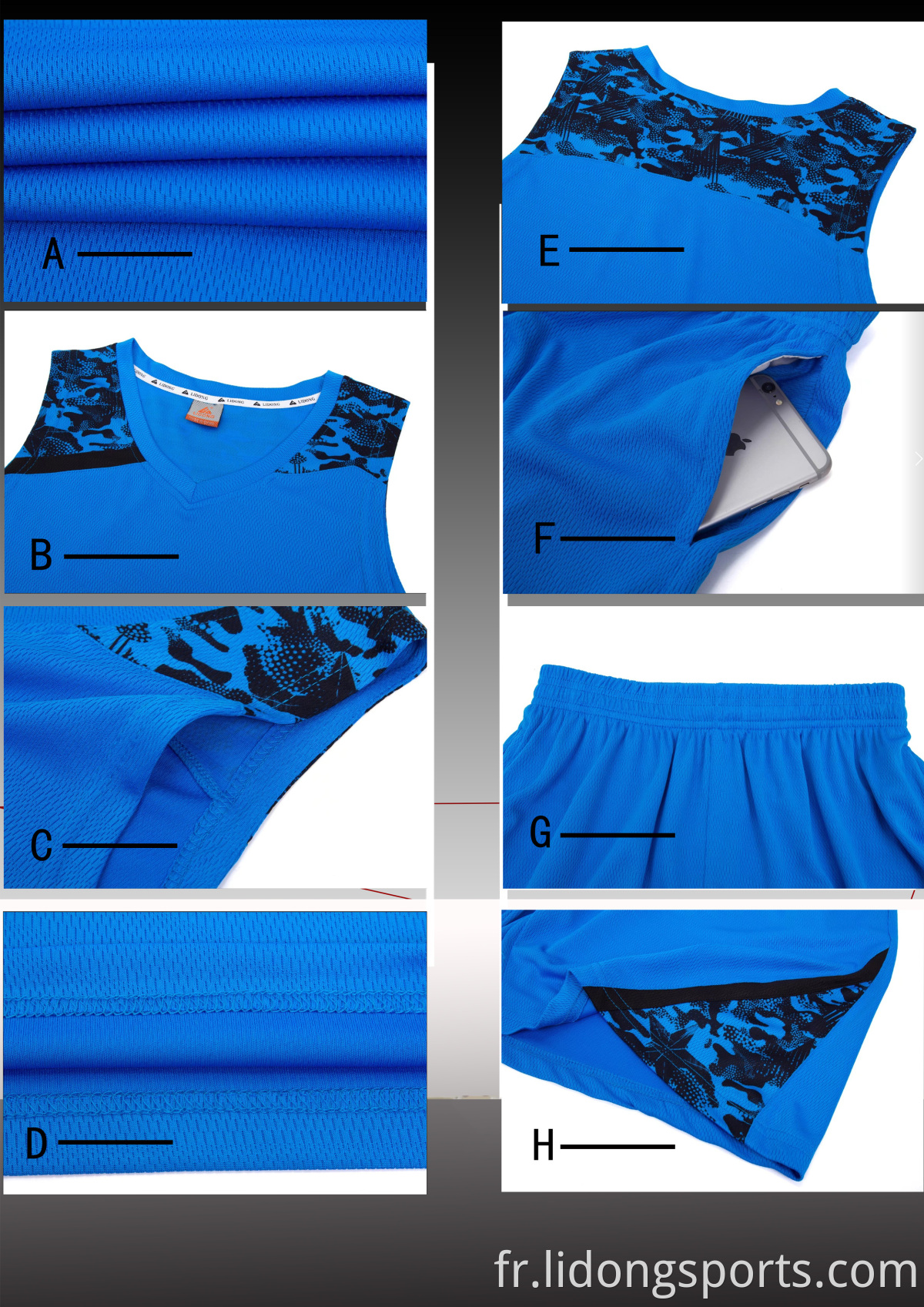 100% Polyester Hot Sale Fashion Dernier basket-ball en jersey de conception de conception pour hommes
